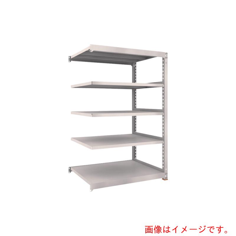 【別途送料あり】トラスコ中山（TRUSCO）　TRUSCO　スチールラック　Ｍ５型中量棚　１２００×９２１×Ｈ１８００　５段　連結　免震樹脂ベース付　ネオグレー　ネオグレー　【品番：M5-6495BSFC】