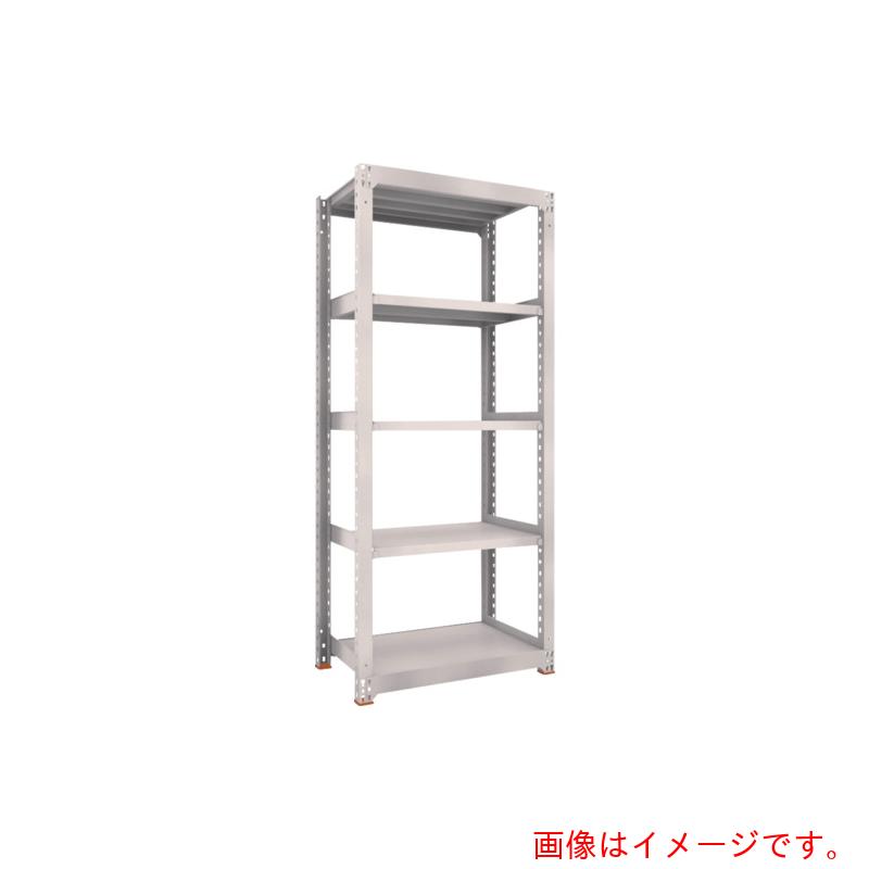 【別途送料あり】トラスコ中山（TRUSCO）　TRUSCO　スチールラック　Ｍ５型中量棚　９００Ｘ５７１ＸＨ２１００　５段　単体　免震樹脂ベース付　ネオグレー　ネオグレー　【品番：M5-7365SFC】