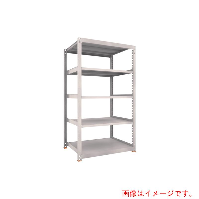 【別途送料あり】トラスコ中山（TRUSCO）　TRUSCO　スチールラック　Ｍ５型中量棚　１２００Ｘ９２１ＸＨ２１００　５段　単体　免震樹脂ベース付　ネオグレー　ネオグレー　【品番：M5-7495SFC】