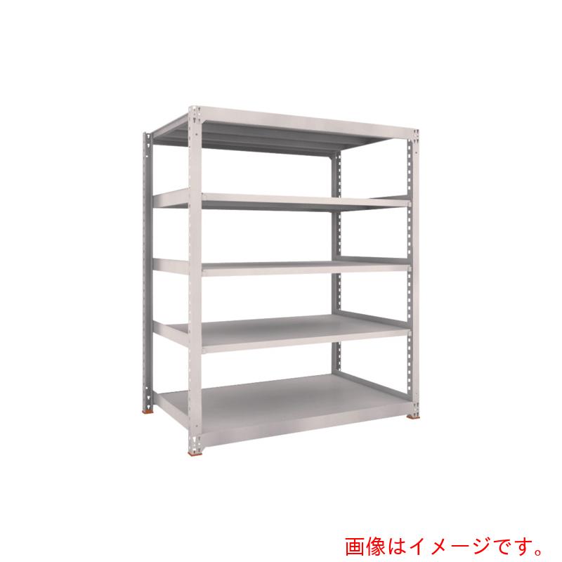 【別途送料あり】トラスコ中山（TRUSCO）　TRUSCO　スチールラック　Ｍ５型中量棚　１２００Ｘ９２１ＸＨ２４００　５段　単体　免震樹脂ベース付　ネオグレー　ネオグレー　【品番：M5-8495SFC】