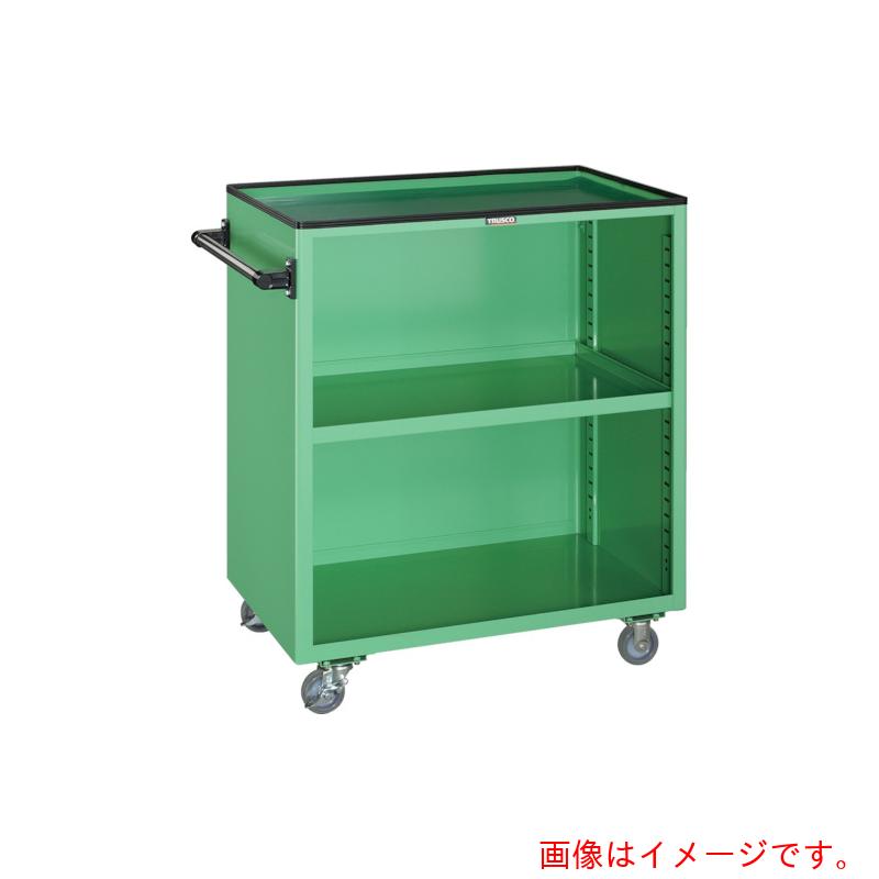 トラスコ中山（TRUSCO） TRUSCO ツールワゴン ７５０Ｘ５００ＸＨ８８０ 幕板付 ヤンググリーン 【品番：NTS-308N-YG】