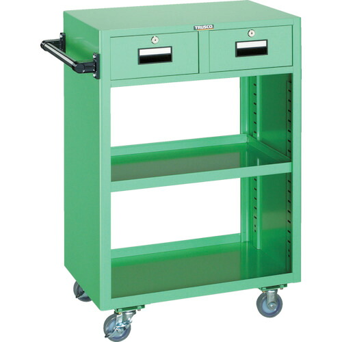 トラスコ中山（TRUSCO）　TRUSCO　ツールワゴン　６００Ｘ４００ＸＨ８８０　引出付　ヤンググリーン　【品番：NTS-401N-YG】｜住設プロ　店