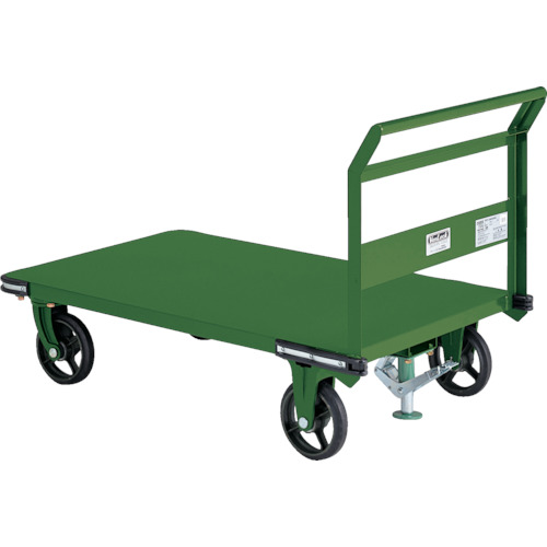 【別途送料あり】トラスコ中山(TRUSCO) TRUSCO 鋼鉄製運搬車 1400X750 Φ200鋳物車輪 ストッパー付 【品番:OHN-1LS】|住設プロ 店
