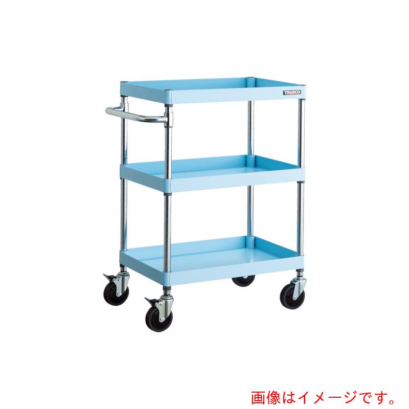 トラスコ中山（TRUSCO） TRUSCO 物の具手押し車 アリゾナ州の州都手押し車 省音 ６００Ｘ４００ ４段 ２度合いキャスター 点火装置青碧 【品番：PEW-964C-LB】