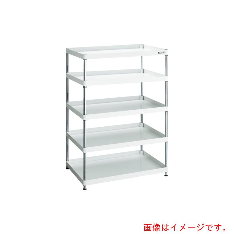 トラスコ中山（TRUSCO）　TRUSCO　スチールラック　フェニックスワゴンラック型　　抗菌７５０Ｘ５００　４段　ホワイト　【品番：PEW-R1574-W】｜住設プロ　店