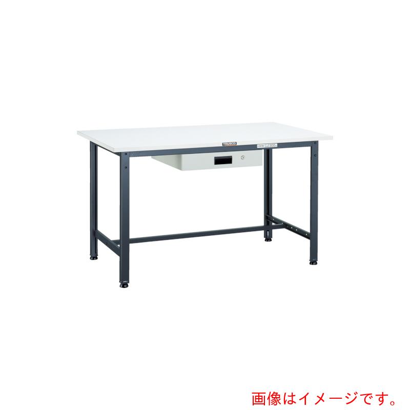 【別途送料あり】トラスコ中山（TRUSCO）　TRUSCO　軽荷重作業台（３００ｋｇ）ＡＥ型　９００Ｘ７５０ＸＨ７４０　薄型１段引出付　ダークグレー色　【品番：RAE-0975UDK1 DG】｜住設プロ　店