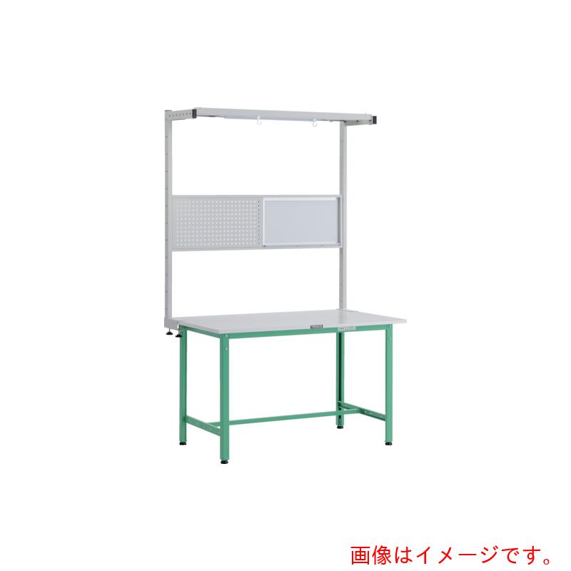 【別途送料あり】トラスコ中山（TRUSCO）　TRUSCO　軽荷重作業台（３００ｋｇ）ＡＥ型　１２００Ｘ９００ＸＨ１９４８（全高）　ツールハンガーフルセット付　ヤンググリーン色　【品番：RAE-1209THFS YG】｜住設プロ　店