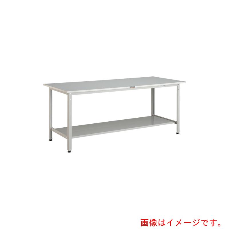 【別途貨物輸送あり】トラスコ中山（TRUSCO） TRUSCO 軽掛け目御役目台（３００ｋｇ）ＡＥ型 １５００Ｘ７５０ＸＨ７４０ 下棚２枚付 白いこと色 【品番：RAE-1500LT2 W】