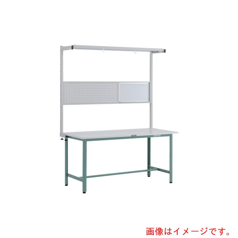 【別途送料あり】トラスコ中山（TRUSCO）　TRUSCO　軽荷重作業台（３００ｋｇ）ＡＥ型　１５００Ｘ９００ＸＨ１９４８（全高）　ツールハンガーフルセット付　グリーン色　【品番：RAE-1509THFS】