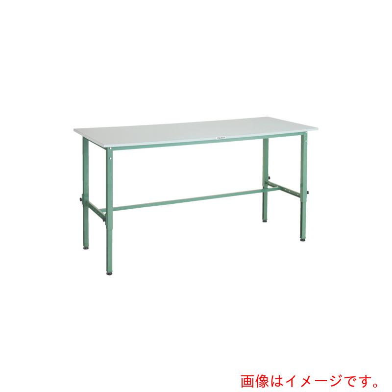 【別途送料あり】トラスコ中山（TRUSCO） TRUSCO 軽荷重作業台高さ調節式（１５０ｋｇ）ＡＥＭ型 １５００Ｘ６００ＸＨ６５０～９５０ 基本タイプ グリーン色 【品番：RAEM-1560】