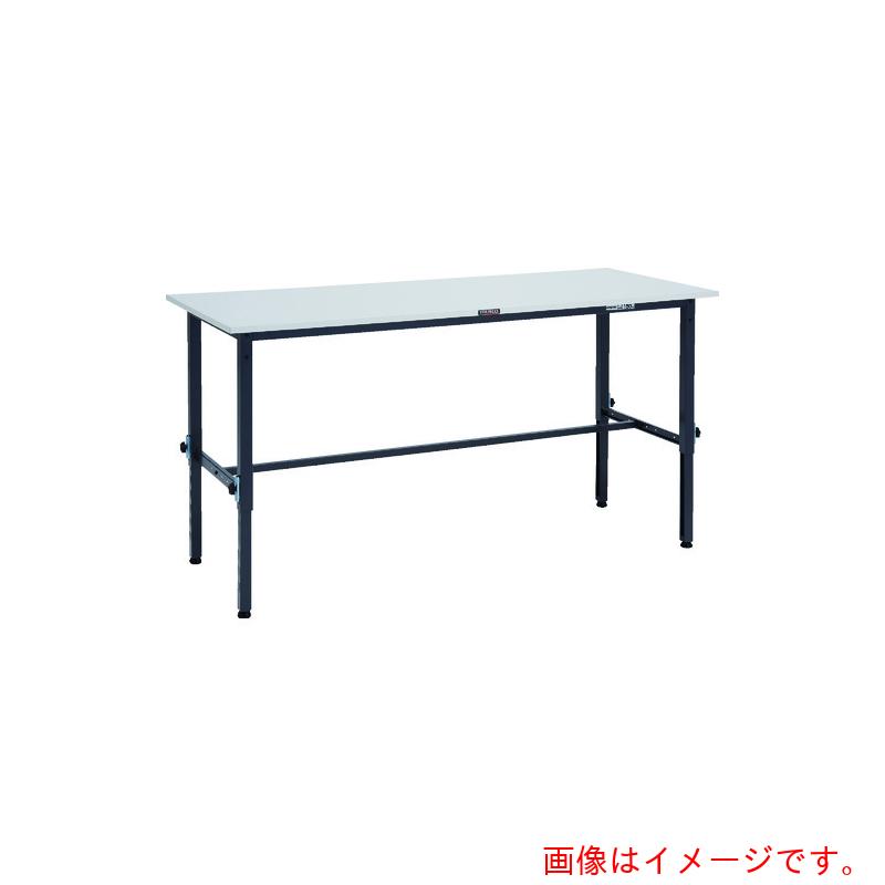【別途送料あり】トラスコ中山（TRUSCO） TRUSCO 軽荷重作業台高さ調節式（１５０ｋｇ）ＡＥＭ型 １５００Ｘ６００ＸＨ６５０～９５０ 基本タイプ ダークグレー色 【品番：RAEM-1560 DG】