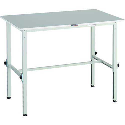 【別途送料あり】トラスコ中山（TRUSCO）　TRUSCO　軽荷重作業台高さ調節式（１５０ｋｇ）ＲＡＥＭ２型　ＲｏＨＳ２対応天板　１２００Ｘ７５０ＸＨ６５０～９５０　ホワイト色　【品番：RAEM2-1200 W】｜住設プロ　店