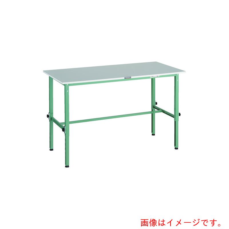 【別途送料あり】トラスコ中山（TRUSCO）　TRUSCO　軽荷重作業台高さ調節式（１５０ｋｇ）ＲＡＥＭ２型　ＲｏＨＳ２対応天板　１５００Ｘ６００ＸＨ６５０～９５０　グリーン色　【品番：RAEM2-1560】