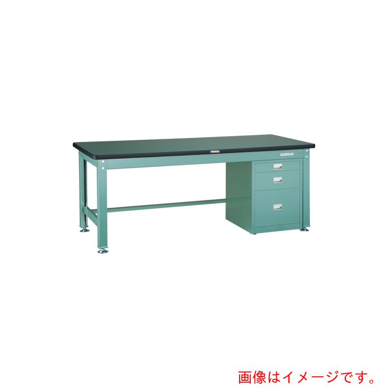 【別途貨物輸送あり】トラスコ中山（TRUSCO） TRUSCO 中掛け目御役目台（２０００ｋｇ）ＤＷ型 １８００Ｘ９００ＸＨ７４０ ３段手押し車付 緑であること色 【品番：RDW-1809UDC111】