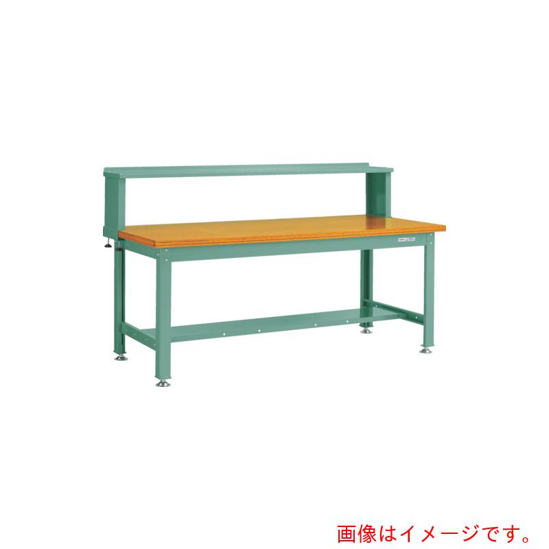 【別途送料あり】トラスコ中山（TRUSCO）　TRUSCO　中荷重作業台（２０００ｋｇ）ＤＷ型　１８００Ｘ９００ＸＨ１０４４（全高）　上棚付　グリーン色　【品番：RDW-1809YURB】