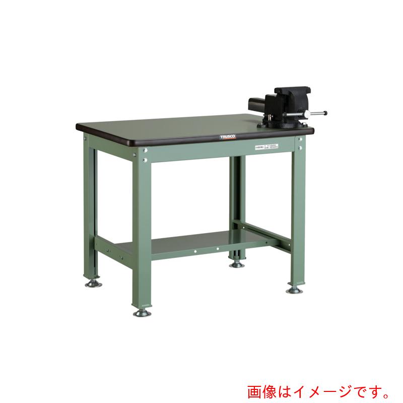 【別途送料あり】トラスコ中山(TRUSCO) TRUSCO 中荷重作業台(1200kg)HW型 900X750XH740 バイス付 グリーン色 【品番:RHW-0975VRS】