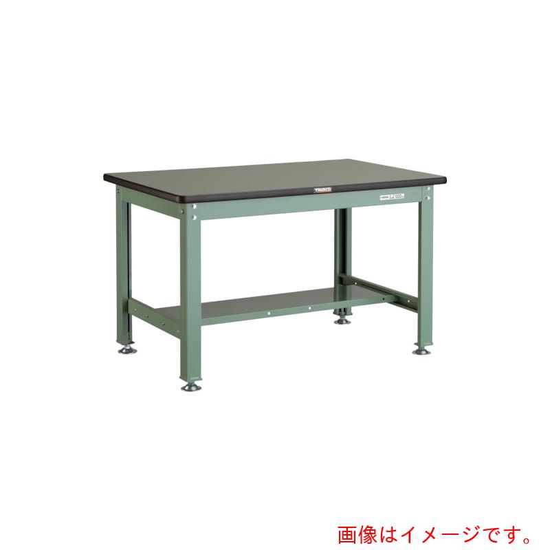 【別途送料あり】トラスコ中山（TRUSCO）　TRUSCO　中荷重作業台（１２００ｋｇ）ＨＷ型　１２００Ｘ９００ＸＨ７４０　基本タイプ　グリーン色　緑　【品番：RHW-1209】