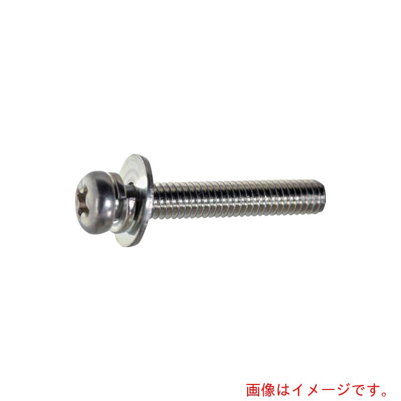 トラスコ中山（TRUSCO）　TRUSCO　ナベ頭座金組込ねじ　Ｐ＝３　三価白　Ｍ２×１８　１１００本入　（ばね座金＋ＪＩＳワッシャー付き）　ヘキサゴンパック　【品番：S012-0218】