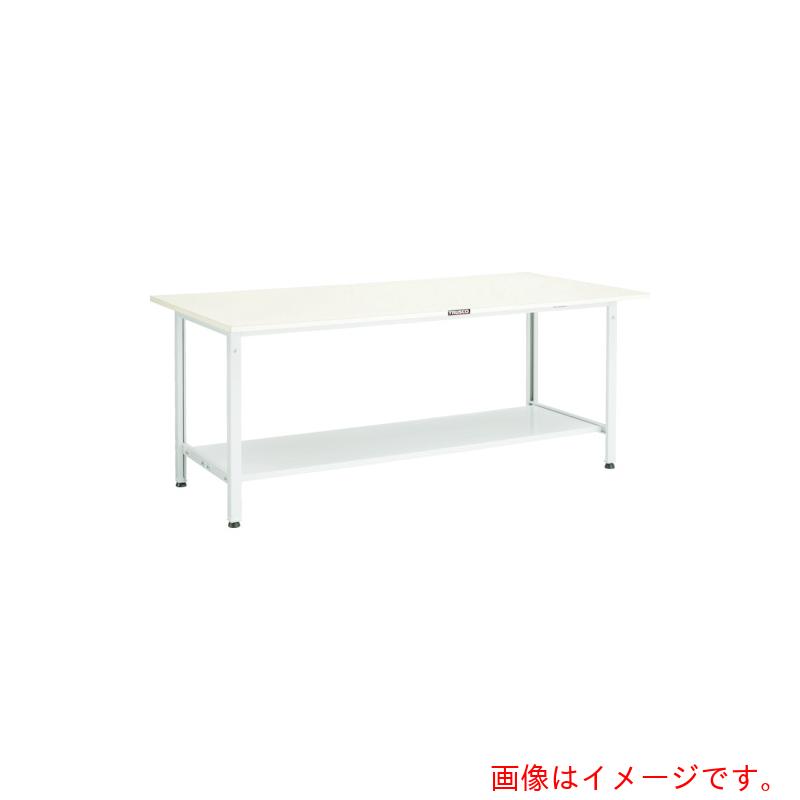【別途貨物輸送あり】トラスコ中山（TRUSCO） TRUSCO 軽掛け目御役目台（３００ｋｇ）ＡＥ型 １８００Ｘ７５０ＸＨ７４０ 下棚２枚付 緑であること色 【品番：SAE-1800LT2】