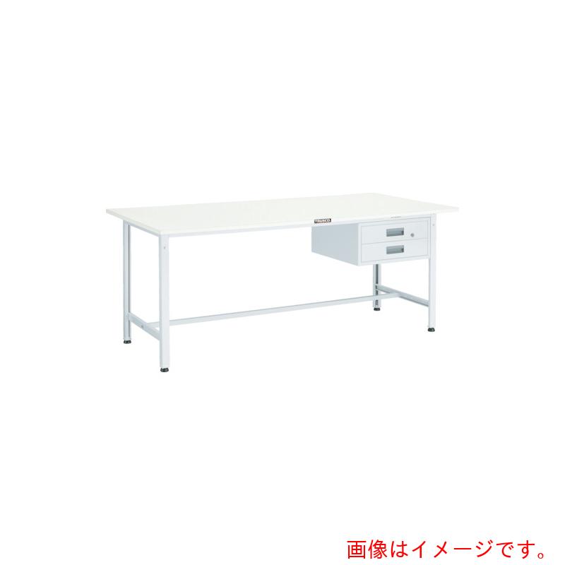 【別途送料あり】トラスコ中山（TRUSCO）　TRUSCO　軽荷重作業台（３００ｋｇ）ＡＥ型　１８００Ｘ９００ＸＨ７４０　２段引出付　ダークグレー色　【品番：SAE-1809F2 DG】