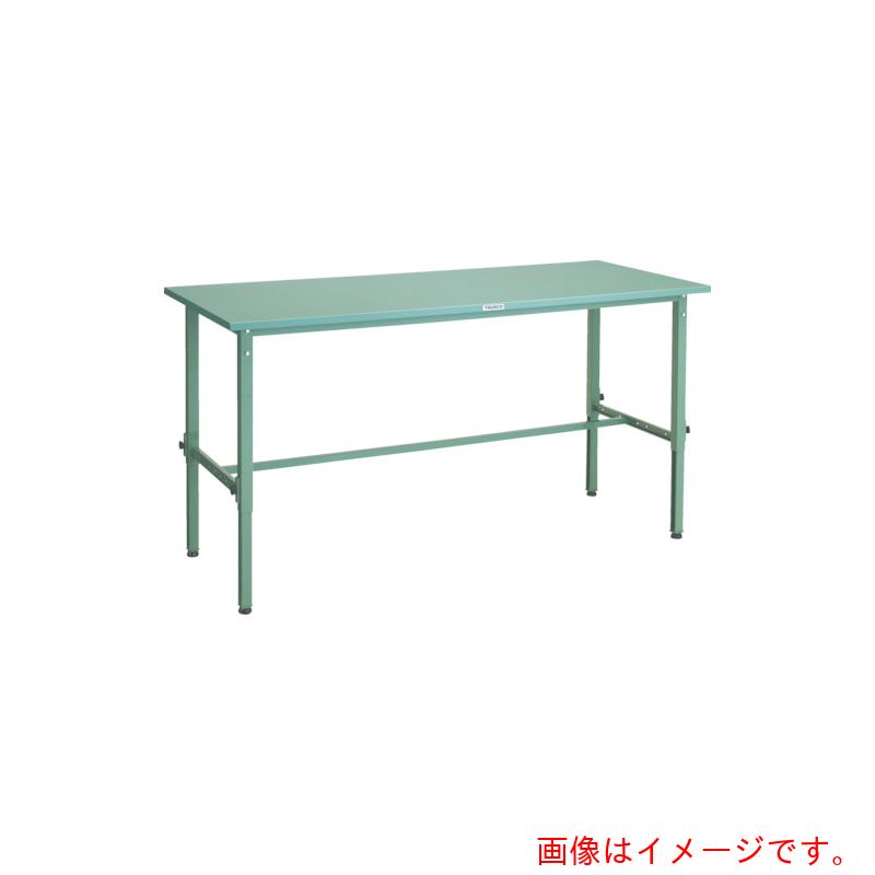 【別途送料あり】トラスコ中山（TRUSCO）　TRUSCO　軽荷重作業台高さ調節式（１５０ｋｇ）ＡＥＭ型　１８００Ｘ６００ＸＨ６５０～９５０　基本タイプ　グリーン色　【品番：SAEM-1860】