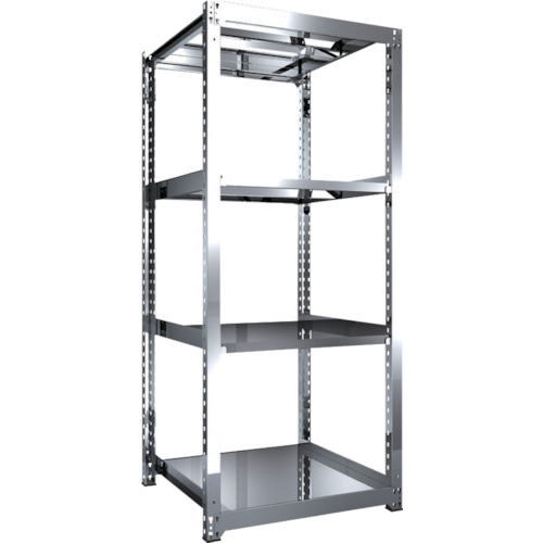 【別途送料あり】トラスコ中山（TRUSCO）　TRUSCO　ステンレス棚　ＳＭ３型　９００Ｘ９２１ＸＨ２１００　４段　単体　【品番：SM3-7394】