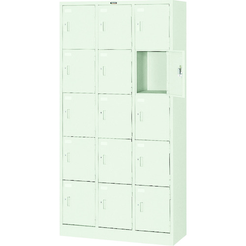【別途送料あり】トラスコ中山（TRUSCO）　TRUSCO　多人数用ロッカー１５人用　９００Ｘ３８０ＸＨ１７９０　シリンダ錠式　【品番：SVG15A】