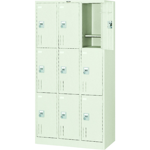 【別途送料あり】トラスコ中山（TRUSCO）　TRUSCO　多人数用ロッカー９人用　９００Ｘ５１５ＸＨ１７９０　手ぶらキー式　【品番：SVG9K】