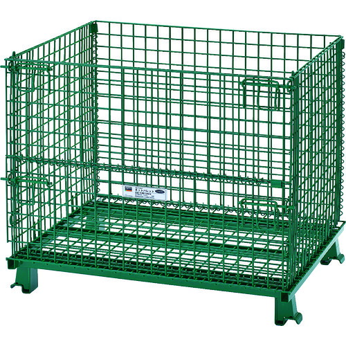 【別途送料あり】トラスコ中山（TRUSCO）　TRUSCO　ネットパレット　１０００Ｘ８００Ｘ８５０　粉体塗装　緑　【品番：T0810GR】