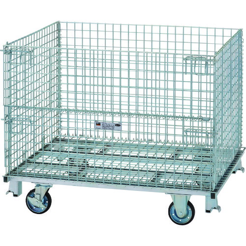 【別途貨物輸送あり】トラスコ中山（TRUSCO） TRUSCO ネットパレットキャスター付 １０００Ｘ１２００Ｘ９９５ ７００ｋｇ 【品番：T1012AGNS】