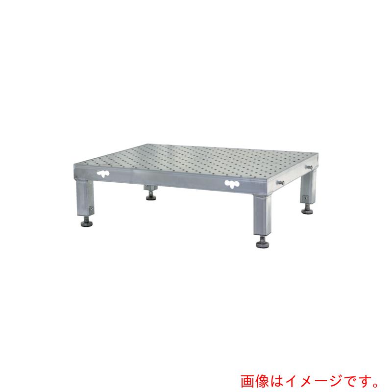 トラスコ中山（TRUSCO）　TRUSCO　連結式アルミステップ（凸板タイプ）９００Ｘ６００　高さ１９０～２２０　【品番：TASP-96H】