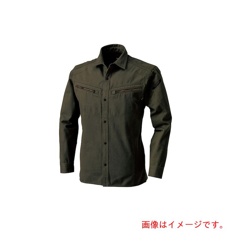 ★TS DESIGN　長袖シャツ　Ｓ　カーキグリーン　【品番：5115 S 55】