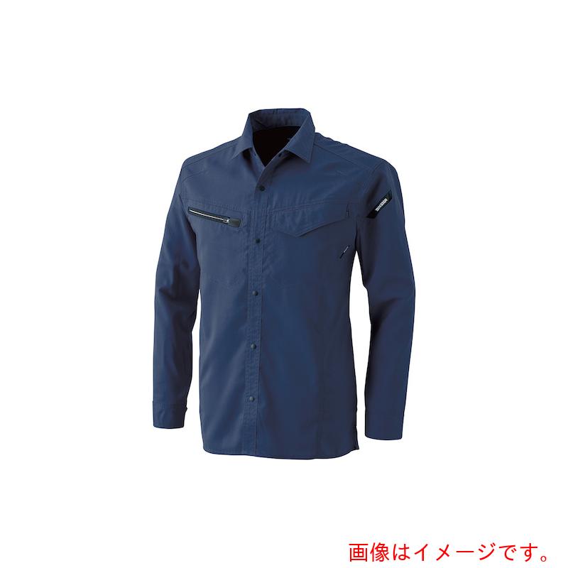 ★TS DESIGN　ＡＩＲ　ＡＣＴＩＶＥロングスリーブシャツ　４Ｌ　ネイビー　【品番：8105 4L 45】