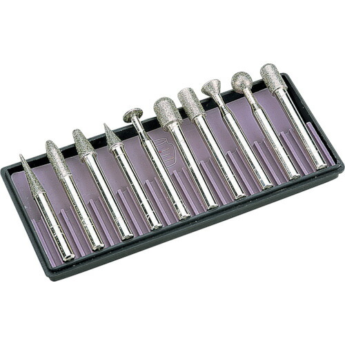 ツボサン（TSUBOSAN）　ヤスリ　ダイヤモンドビッド　Φ６．０　＃２００－１０本セット　【品番：DRST11F】