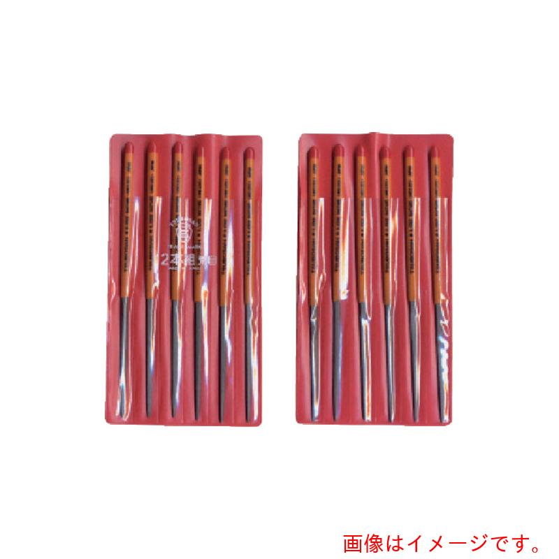 ツボサン（TSUBOSAN） 組ヤスリ １２本組 腹丸 荒目 【品番：HM012-01】