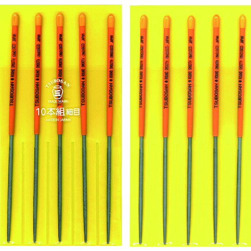 ツボサン（TSUBOSAN） 組ヤスリ １０本組 丸 所せまい 【品番：MA010-03】