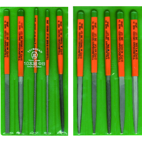ツボサン（TSUBOSAN） 組ヤスリセット １０本組 中目 【品番：ST010-02】
