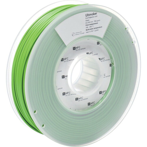 ★UltiMaker 完全無欠細糸 ＰＬＡ Ｇｒｅｅｎ ２．８５粍 ７５０ｇ 【品番：1608】