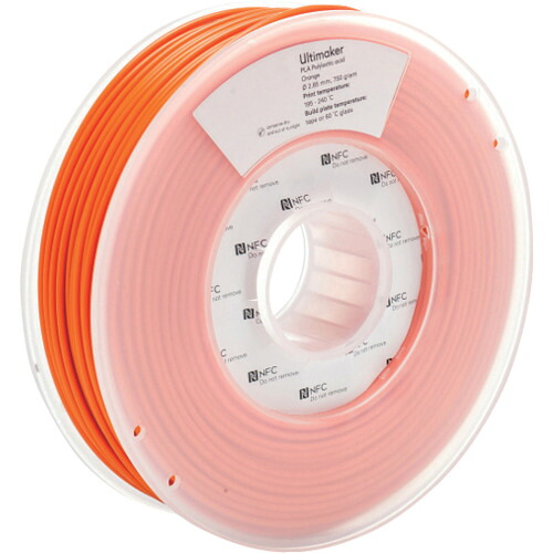 ★UltiMaker 完全無欠細糸 ＰＬＡ Ｏｒａｎｇｅ ２．８５粍 ７５０ｇ 【品番：1615】
