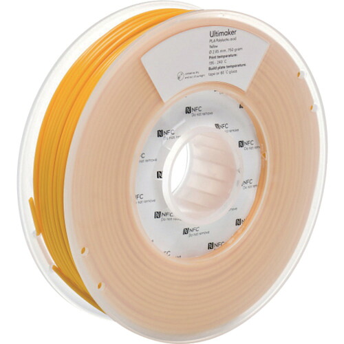 ★UltiMaker 完全無欠細糸 ＰＬＡ Ｙｅｌｌｏｗ ２．８５粍 ７５０ｇ 【品番：1619】