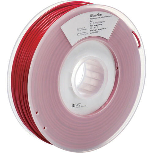 ★UltiMaker　純正フィラメント　ＡＢＳ　Ｒｅｄ　２．８５ｍｍ　７５０ｇ　【品番：1623】