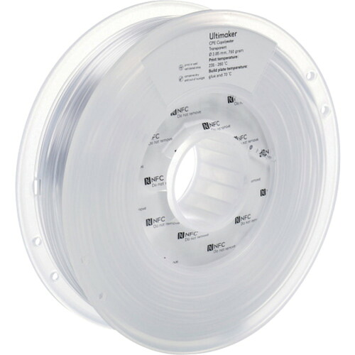 ★UltiMaker　純正フィラメント　ＣＰＥ　Ｔｒａｎｓｐａｒｅｎｔ　２．８５ｍｍ　７５０ｇ　【品番：1639】｜住設プロ　店