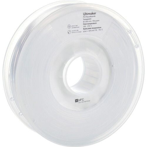 ★UltiMaker　純正フィラメント　ＰＣ　Ｔｒａｎｓｐａｒｅｎｔ　２．８５ｍｍ　７５０ｇ　【品番：1640】