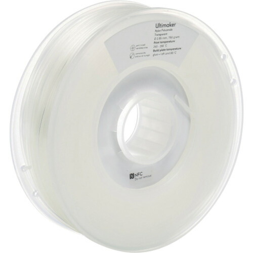 ★UltiMaker　純正フィラメント　Ｎｙｌｏｎ　Ｔｒａｎｓｐａｒｅｎｔ　２．８５ｍｍ　７５０ｇ　【品番：1647】