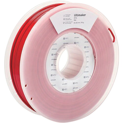 ★UltiMaker　純正フィラメント　ＰＥＴＧ　Ｒｅｄ　２．８５ｍｍ　７５０ｇ　【品番：227336】