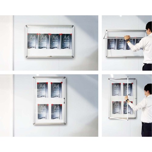 馬印 馬印 扉付か細い電子掲示板（壁付） 【品番：UDKU23】