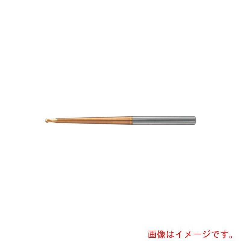 ユニオンツール 超硬２枚刃テーパネックボールエンドミル Ｒ１×首下長４０×首部テーパ角３°×刃長１．６×全長８０ 【品番：HTNB2020-400-6】