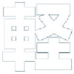 ★【メーカー直送】ユニット（UNIT）　文字　軽　（白）　合成ゴム・１文字３００Ｘ３００　【品番：835-018W】