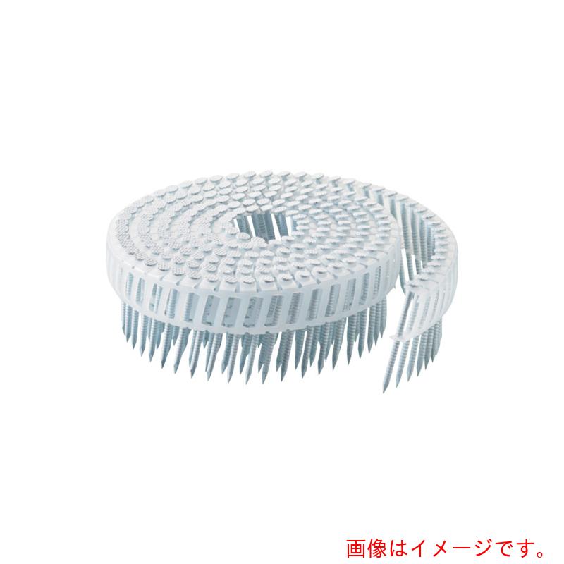 【在庫処分】若井産業（WAKAI）　斜めプラ連結釘　ステンレス　リング　布目頭　白　2．3Ｘ40 10巻入　【品番：318G40W】