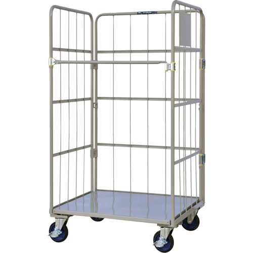 【別途送料あり】ワコーパレット　床板スチール製カゴ車　９５０ｘ８００ｘ１７００　【品番：WK6-95】